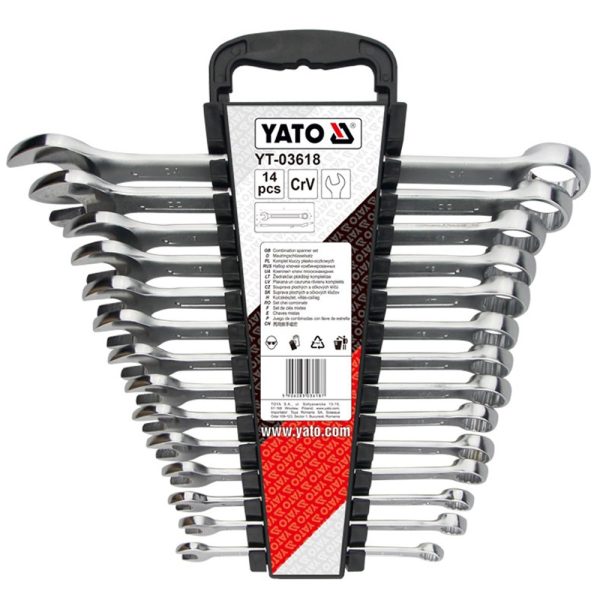 JUEGO LLAVES 14PCS.PUNTA Y CORONA 8-24MM YT-03618 YATO