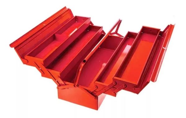 CAJA HERRAMIENTA ARTICULADA METALICA ROJA - Â GS OPTIMUS