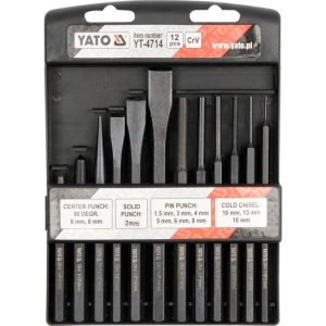 JUEGO CINCELES Y BOTADORES 12PCS YT-4714 - YATO