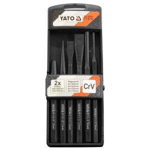 SET DE CINCEL Y BOTADORES 6 PIEZAS YT-4712 - YATO