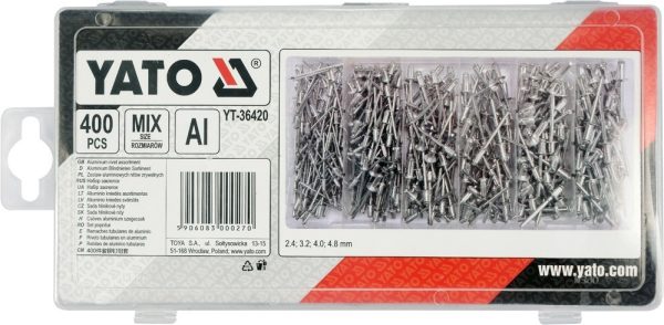 REMACHES CIEGOS SURTIDO 400 UNIDADES YT-36420 - YATO