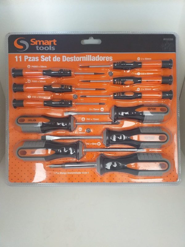 JGO. DESTORNILLADORES PH/PL 11 PZS CR-V 6102208 - SMART