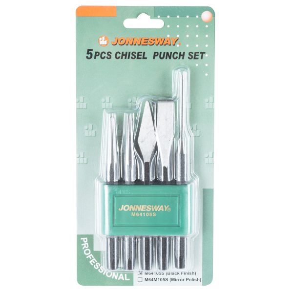 JUEGO DE CINCELES Y PUNTOS  DE 5 PIEZAS M64105S - JONNESWAY