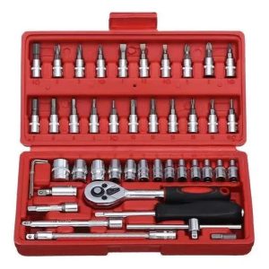 JUEGO SET DADOS CHICHARRA HERRAMIENTAS 46 PIEZAS - GENERICO