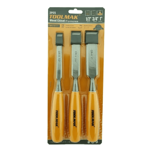 SET JUEGO DE CINCELES DE MADERA 3 PCS - TOOLMAK