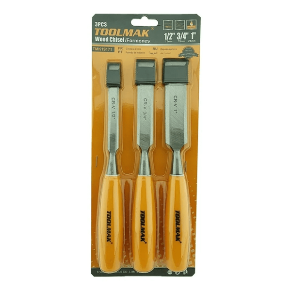 SET JUEGO DE CINCELES DE MADERA 3 PCS - TOOLMAK
