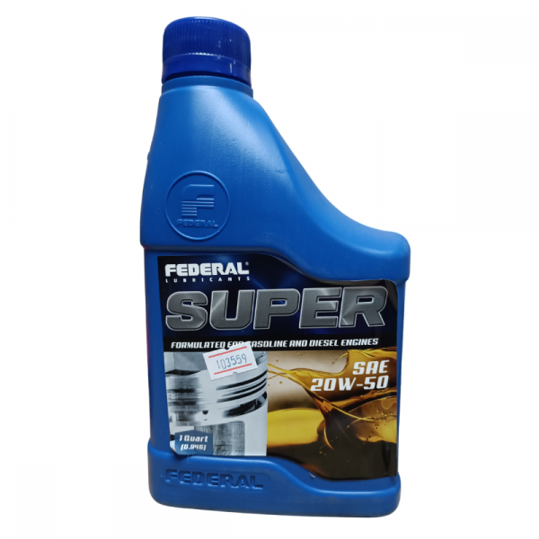 ACEITE 20W 50 946ML  API SL/CH-4 - FEDERAL