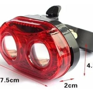 LUZ DE BICICLETA LED TRASERA C/LUPA 3 MODOS - GENERICO