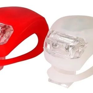 SET  LUZ LED BICICLETA SILICONA IMPERMEABLE C/R C/B - CHINA