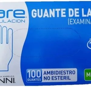 GUANTE DESECHABLE LATEX CAJA 100 UND. T/M - TOP GLOVE