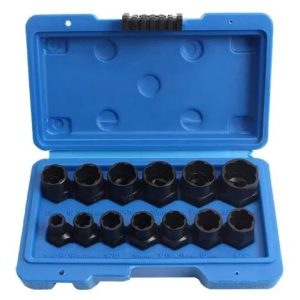 SET DADO EXTRACTOR PERNOS/TUERCAS RODADAS 9 - 19MM - GENERICO