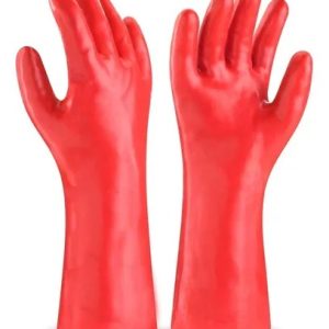 GUANTE CUBIERTA PVC LARGO 340MM ROJO - GENERICO