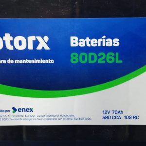BATERIA 12V  70AH  590 CCA 108RC + DERECHO - MOTORX