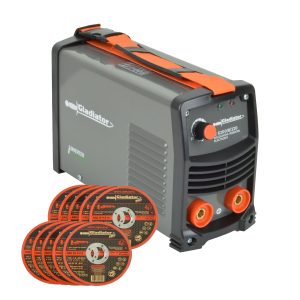 KIT SOLDADORA 200 amp + 10 DISCOS IE 6200/8/220-GLADIATOR