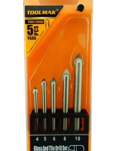 SET BROCAS PUNTA FLECHA CERÃMICA VIDRIO 5 PCS - TOOLMAK