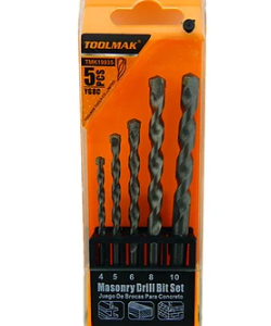 KIT SET JUEGO BROCAS PARA CONCRETO 5 PIEZAS - TOOLMAK
