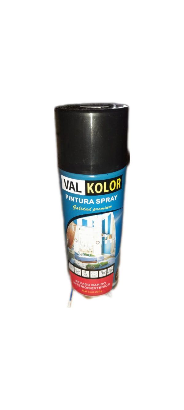PINTURA SPRAY NEGRO MATE OPACO - VALKOLOR