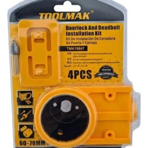 KIT INSTALACION CERRADURA PARA PUERTA CERROJO CHAPA - TOOLMAK