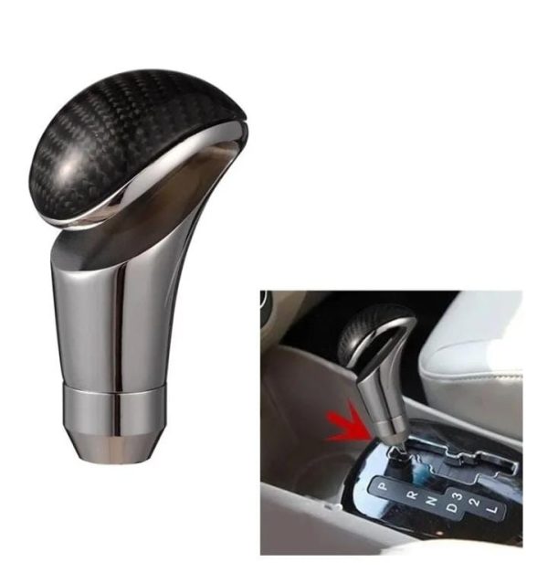 POMO DE PALANCA DE CAMBIO AUTO UNIVERSAL CARBONO - GENERICO