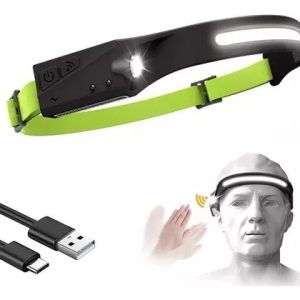 LINTERNA FRONTAL CON CSENSOR RECARGABLE FOCO CABEZA MINERA - GENERICO