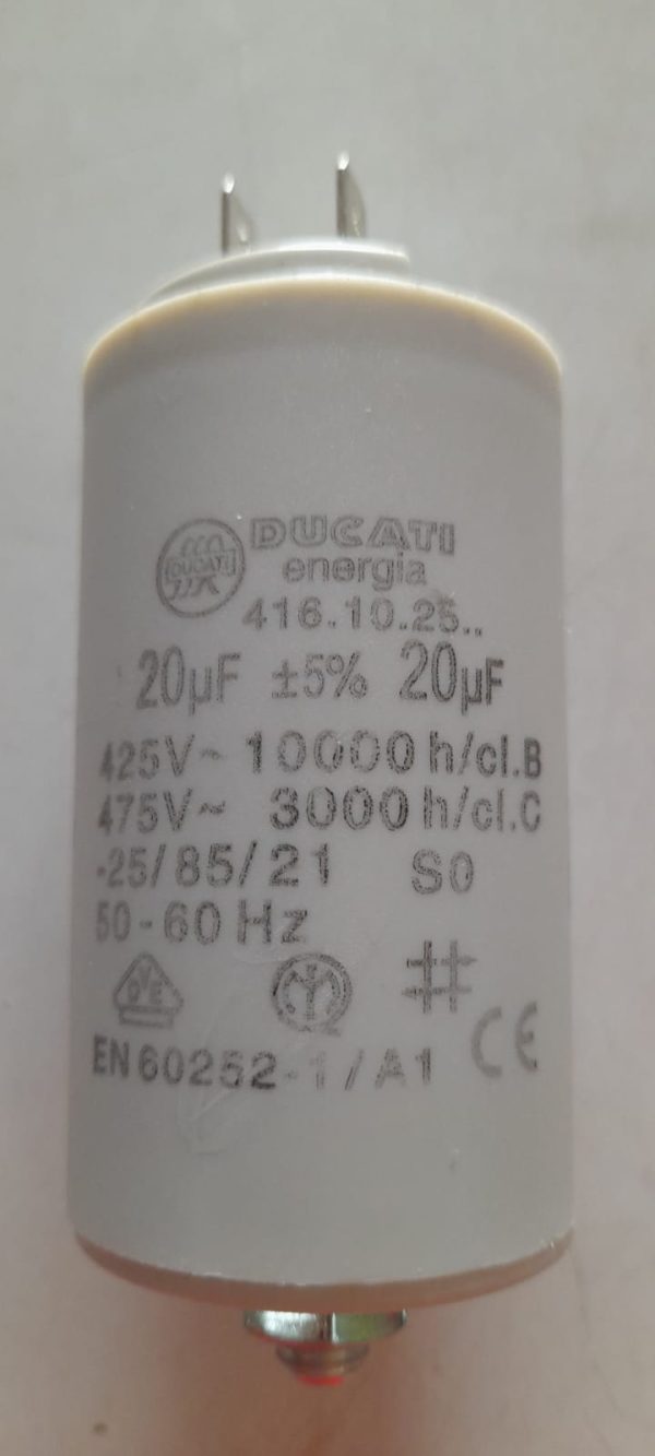 CONDENSADOR 20 UF CON TERMINALES - GENERICO