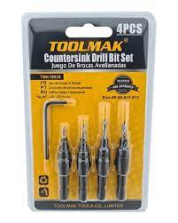 BROCAS AVELLANADORAS MADERA PLASTICO PVC 4 PCS - TOOLMAK