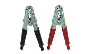 PINZAS 150-250 AMP SE 2 UNIDADES ROJO Y NEGRO A33 - BRM