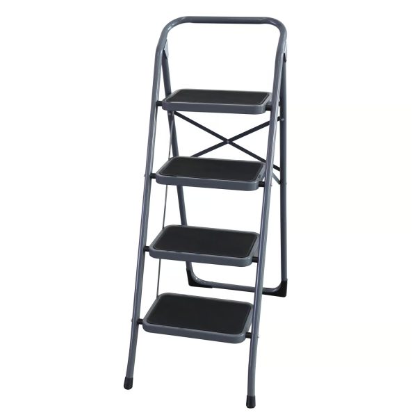 SILLA ESCALERA 1.3 METRO 4 PELDANOS ACERO - BAUKER
