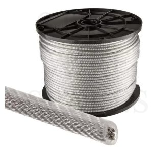 PIOLA CABLE DE ACERO 3 A 4 MM FORRADO PVC - GENERICO