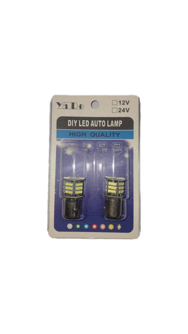 AMPOLLETA LED GLOBO AMBAR FRENO P/DIAGONAL 12V  P/P 1C - GENERICO