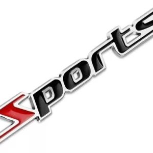 LOGO METALICO C/PERNO C/NEGRO SPORTS - GENERICO
