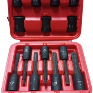 JUEGO DADO TORX HEMBRA MACHO LARGO 14PCS IMPACTO - GENERICO