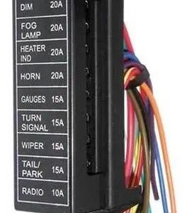 PORTAFUSIBLE CUÑA CON CABLES 10 PATAS - SAFARI