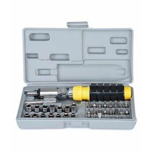 SET DESTORNILLADOR C/JUEGO DE DADOS Y PUNTAS 41 PCS - KP