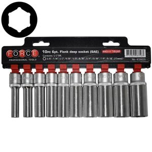 JGO. DADOS []1/2 PULG.  3/8-15/16 LARGO HEX. (4106DS) - FORCE