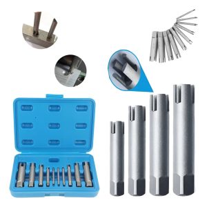EXTRACTOR DE MACHO CORTADO 10 PIEZAS ACERO - GENERICO